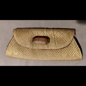 Boho wicker clutch purse